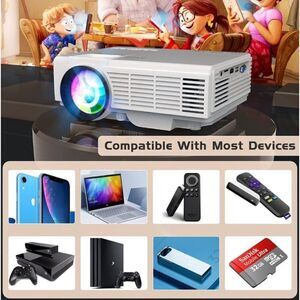 2022 Upgraded Mini Projector Kit With Bluetooth And HD Projector Screen